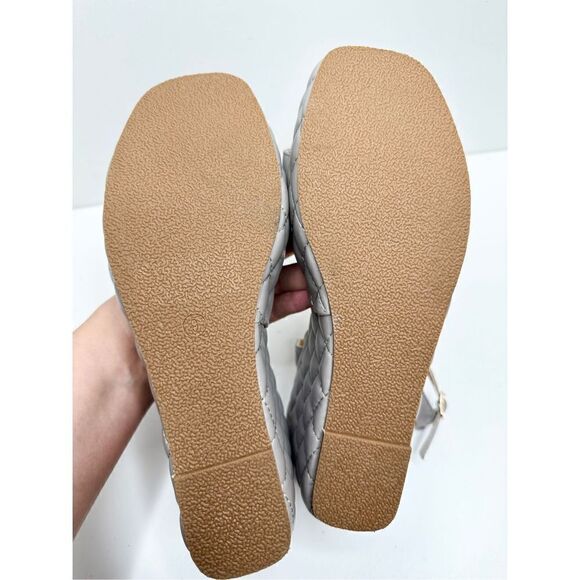 Olivia Miller Sandals Womens Size 9 Gray Open Toe Wedges - Picture 9 of 10